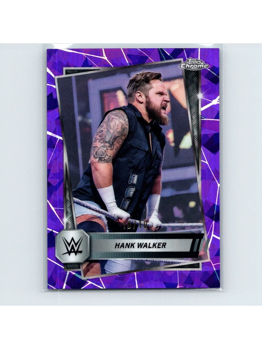 2025 Topps Chrome WWE Sapphire Hank Walker #65 Purple Refractor #/10 NXT